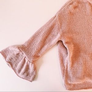 Blush Sweater w/ Flared Sleeves